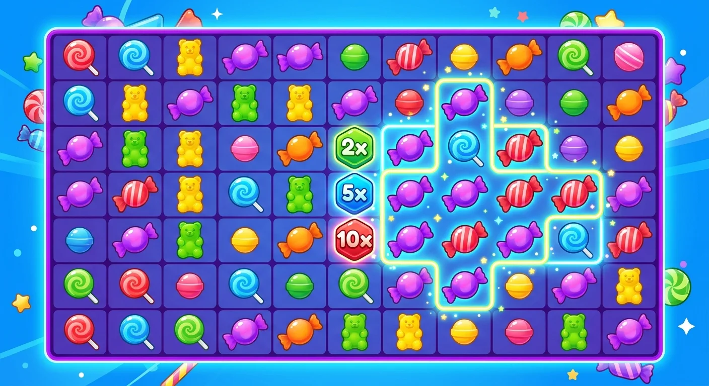 Sugar Rush no Brasil: como funcionam a grade de doces e os multiplicadores